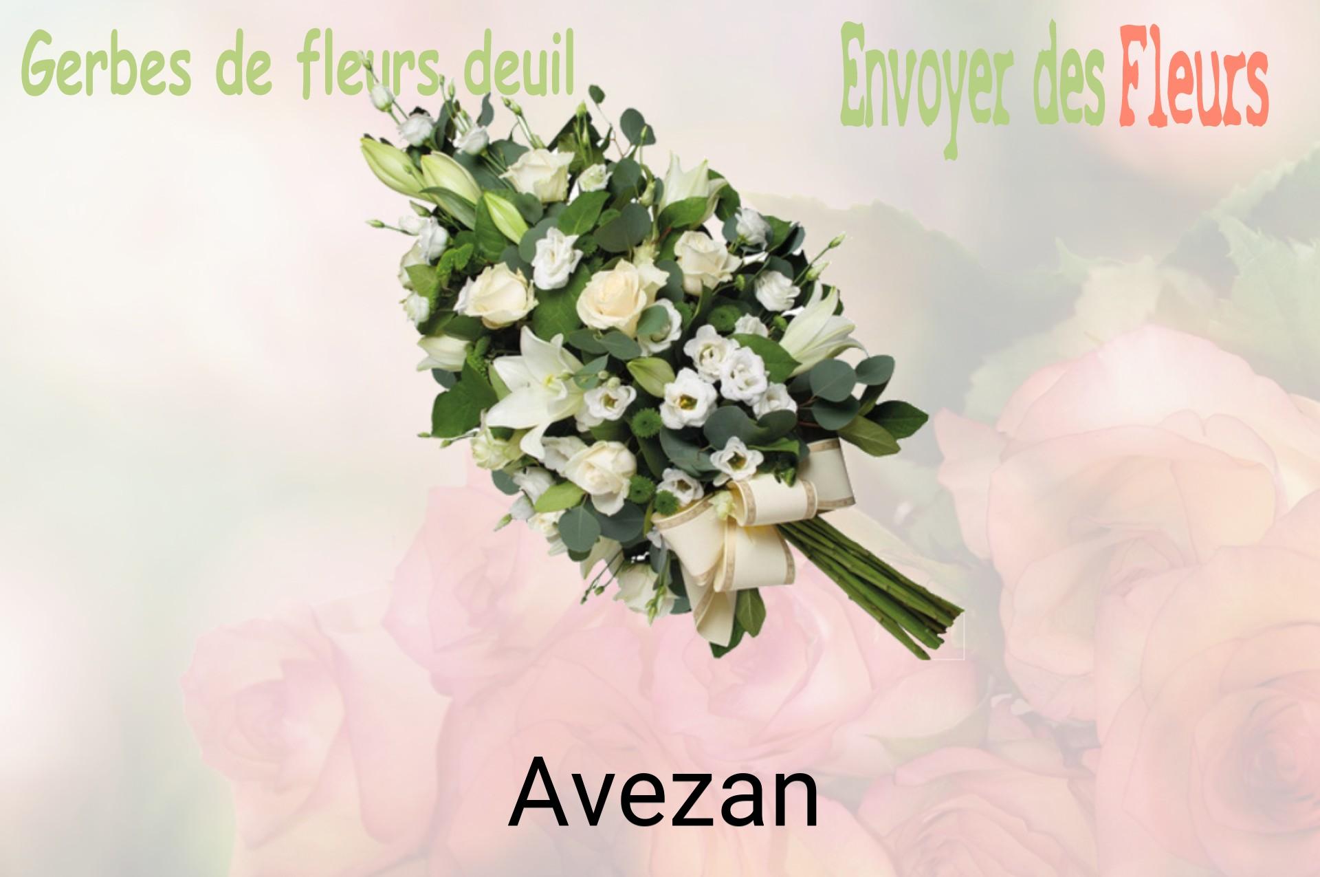 Gerbe de fleurs de deuil livrée à Avezan